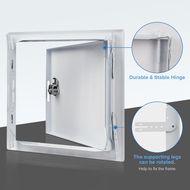 Donext Access Panel for Drywall/Ceiling, Wall Hole Cover with Lock and Keys, 8"x8" Metal Access Door, Concealed Service Door for Electrical and Plumbing - Image 4